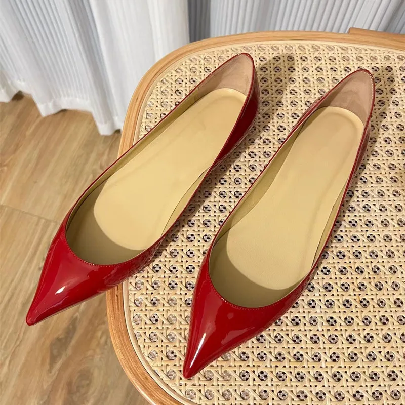Spring New Women's Single Shoes High Quality Genuine Leather Women's Shoes Sexy Party Women's Shoes Classic Pointed Office Shoes