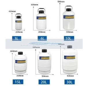 YDS-3 Cryogenic Portable Semen Container 2 Liter Liquid Nitrogen Tank 10L Dewar Vessel