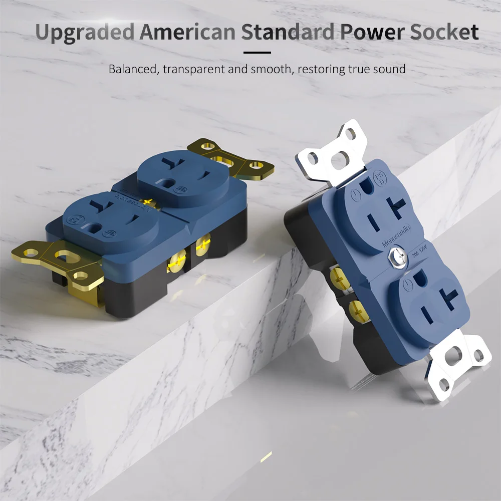 Monosaudio DP2(G)/(R) Duplex Wall AC Power Duplex Receptacles Wall Outlet Socket US AC Power จําหน่าย