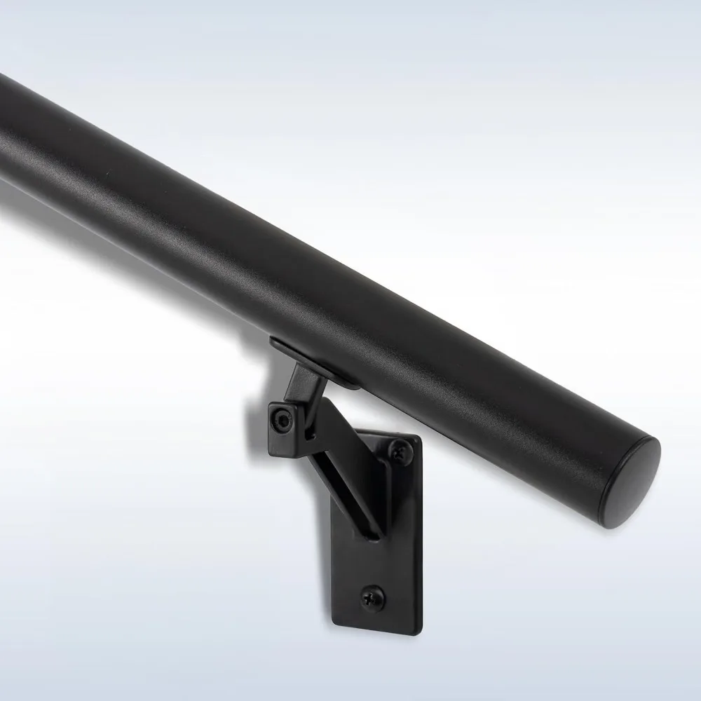 طقم درابزين الدرج الداخلي والخارجي من الألومنيوم الحديث، شريط بقطر 1.4، دعامات من الفولاذ المقاوم للصدأ قابلة للتعديل للسلامة والأناقة #3