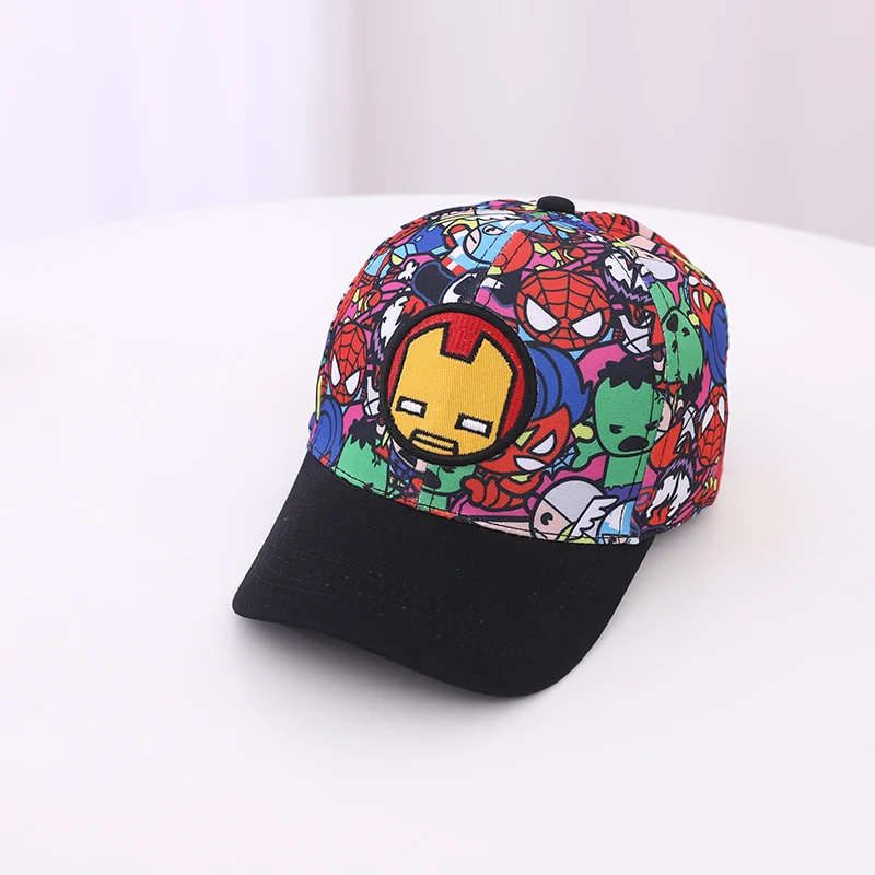 2024 Autumn New Kids Children\'s Baseball Caps for Baby Boys Spring Summer Sun Hats Cartoon SPIDERMAN The Hulk Toddler Peaked Cap