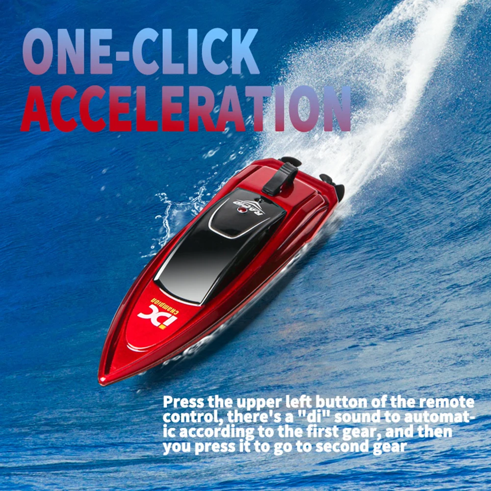 ABS Mini Rc Boat 5km/h Radio Remote Controlled High Speed Ship With Led Light Palm-boat Summer Water Toy Pool Toys Models Gifts