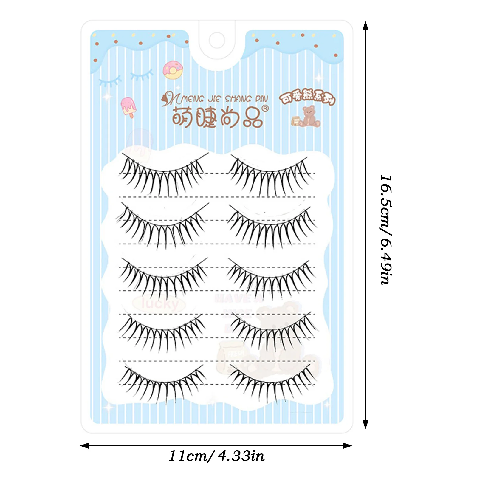 Ciglia finte stile coreano Ciglia dall'aspetto naturale Materiale in fibra morbida e strisce di arricciatura C per l'uso quotidiano Ciglia da salone fai-da-te