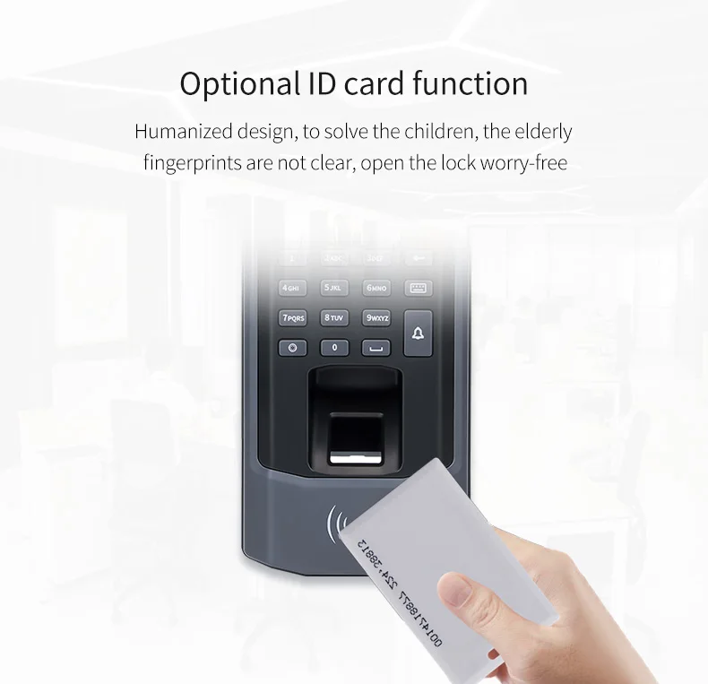 Biometric Fingerprint Password ID card Access Control System Supports 25 languages Device for Employee Time in and Time Out