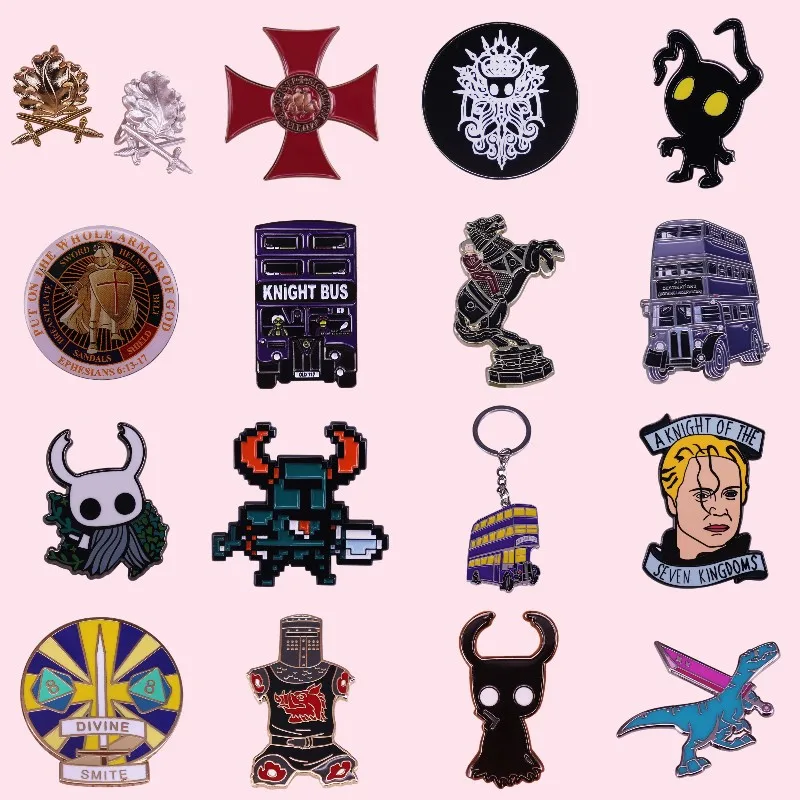 Pin Club | Волшебный рыцарь, рандомный, индивидуальный, панк, автобус, храм, Соломон, эмаль, лацкан, значок, готические ювелирные изделия, подарок, оптовая продажа