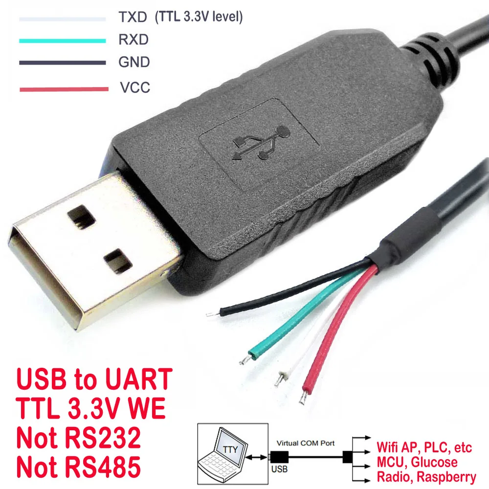 

CP210x USB to UART Bridge COM Interface/Converter Cable USB TTL 3V3 we for Development Board SBC ARM Debug Flash Cable