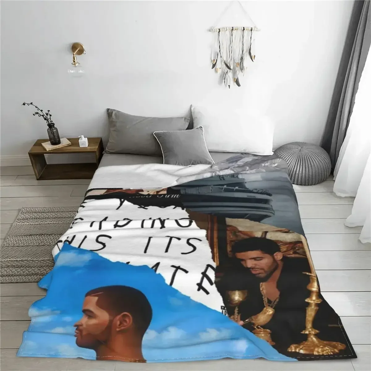 

Manta de collage Drake para el hogar, Manta de France Telper suave para dormitorio, альбомы cómodos, ророг Decora Dua, Drakes,