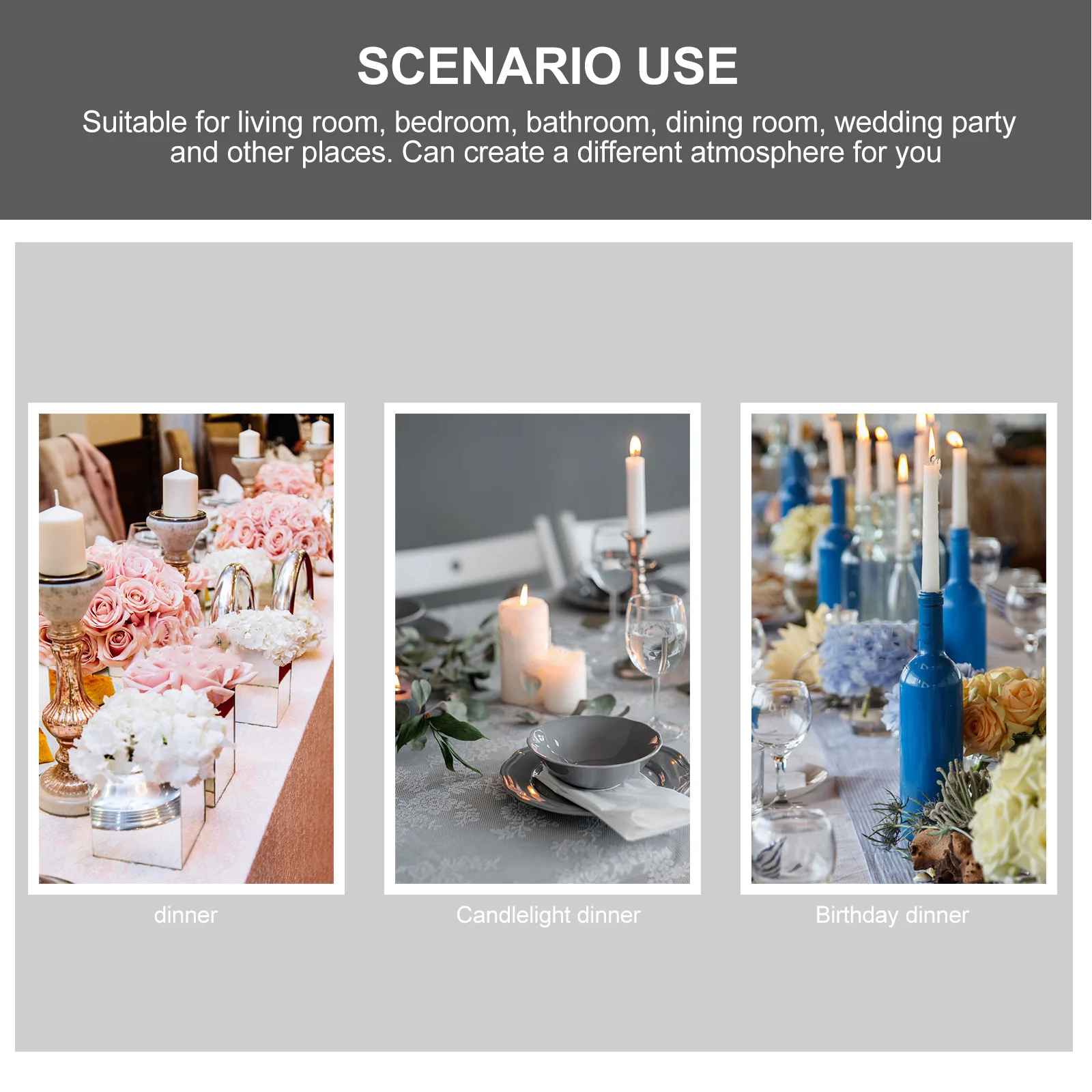 

European Glass Candlestick Stylish Classical Stand for Home Dining Bedroom Bathroom Wedding Anniversary Festival