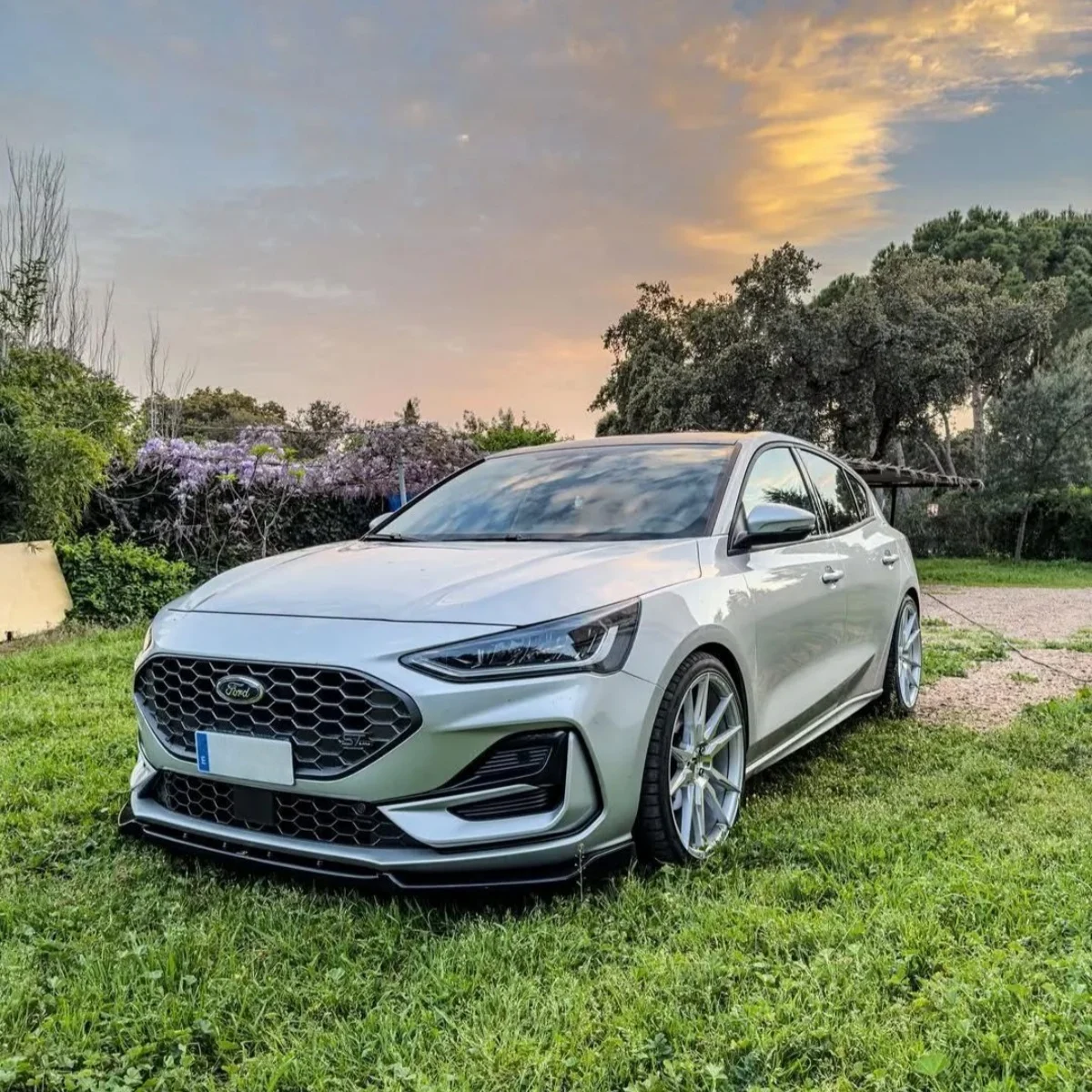 Maxton Style Front Bumper Lip For Ford Focus Mk4 ST ST-Line 2019-2025 Diffuser Exterior Trim Canard Splitter Custom Body Kits
