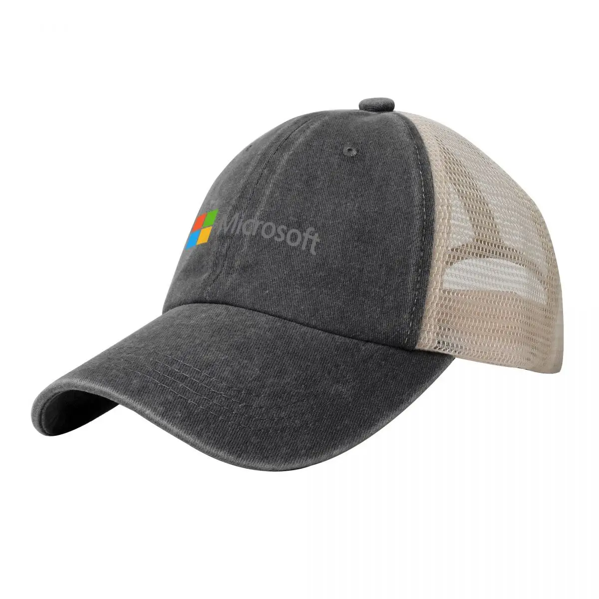 

Fashion Unisex The History And Evolution Of The Microsoft Logo Cowboy Mesh Baseball Cap