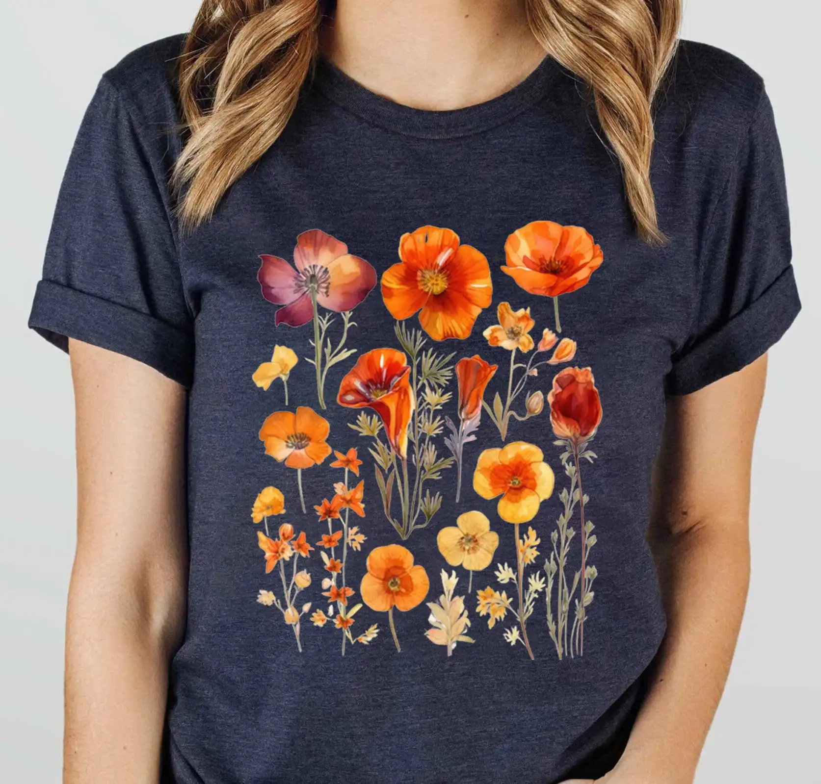 Wildflower T Shirt Lover Floral Pastel Nature Naturel Flower For Women Watercolor