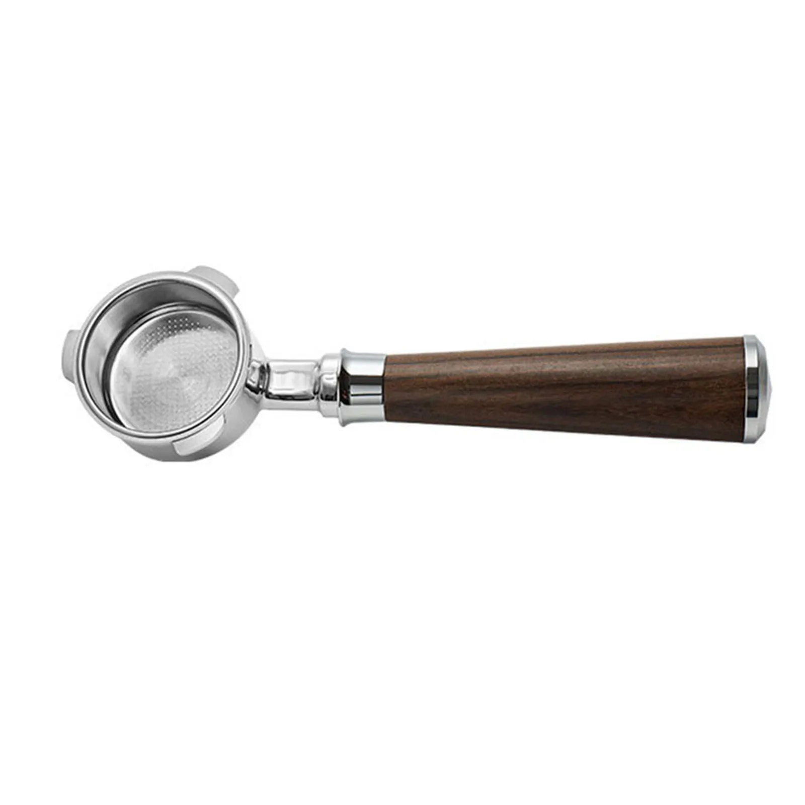 

Ergonomic Design Solid Wooden Handle 51mm Coffee Portafilter with Precise Fine Hole Design Easy to Clean and Maintain
