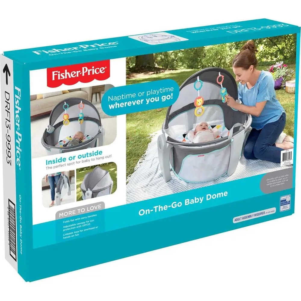 Cúpula portátil para bebês: cercadinho de viagem com brinquedos, dossel e moinho de vento para recém-nascidos