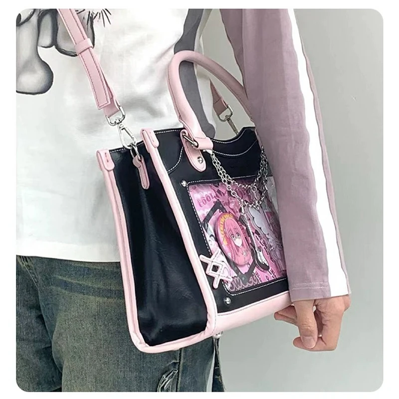 HAEX Lolita Women Ita Bags Fashion 2024 Patchwork E Girl Crossbody Shoulder Cool Bags Individuality Subculture DIY Bolso Mujer