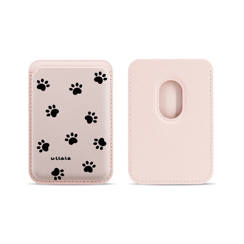 Katzen- und Hundepfoten-Leder-Kartenetui Handyhülle Kartenhalter für Magnetische Hülle Geeignet für alle iPhone Magsafe Karten-Handy-Rückseiten-Taschen – Detail 20