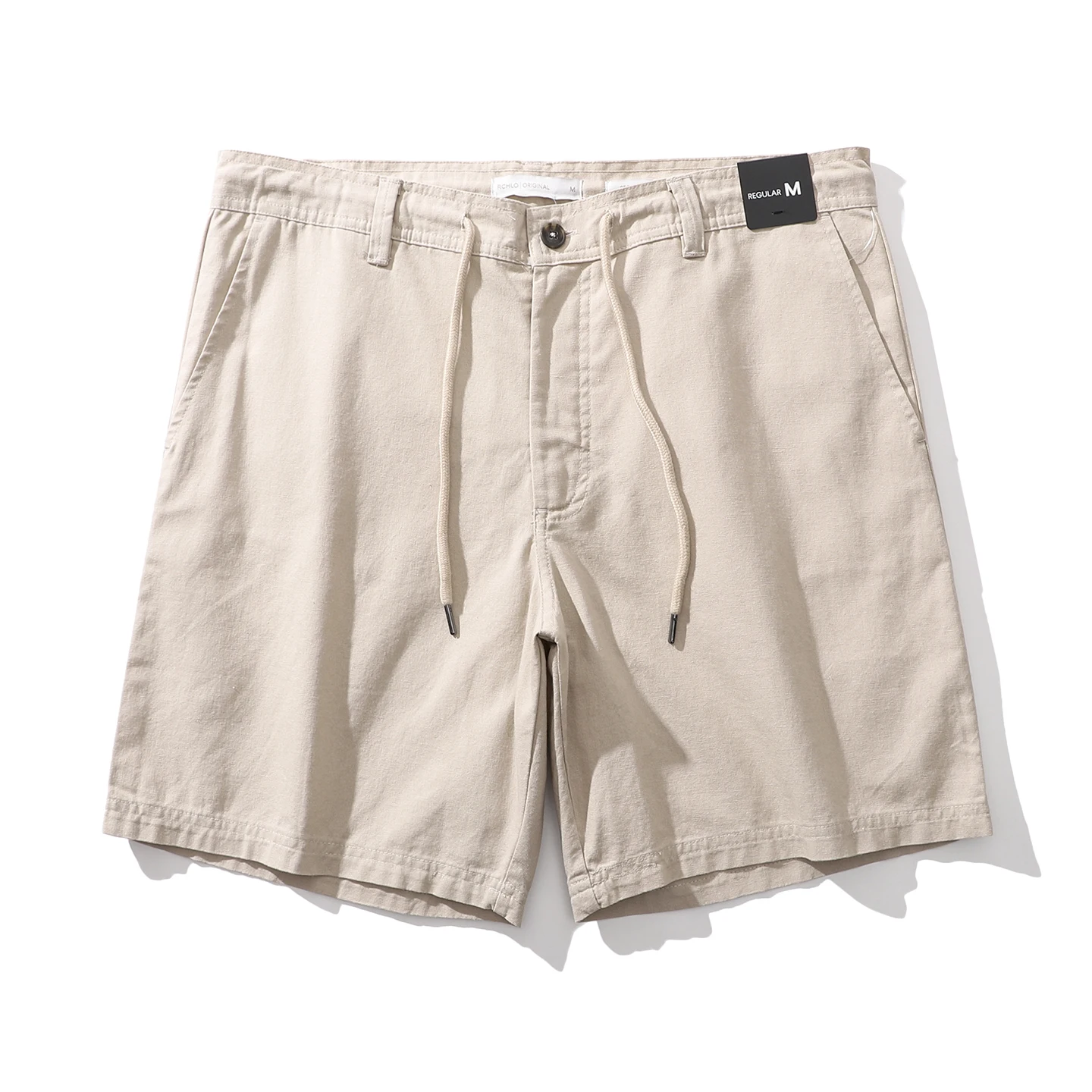 Linen 45%, Cotton 55%. Casual Pants, Outdoor Casual Pants, Men's Versatile Hiking Pants, Pure Color Five-pocket Casual Pants