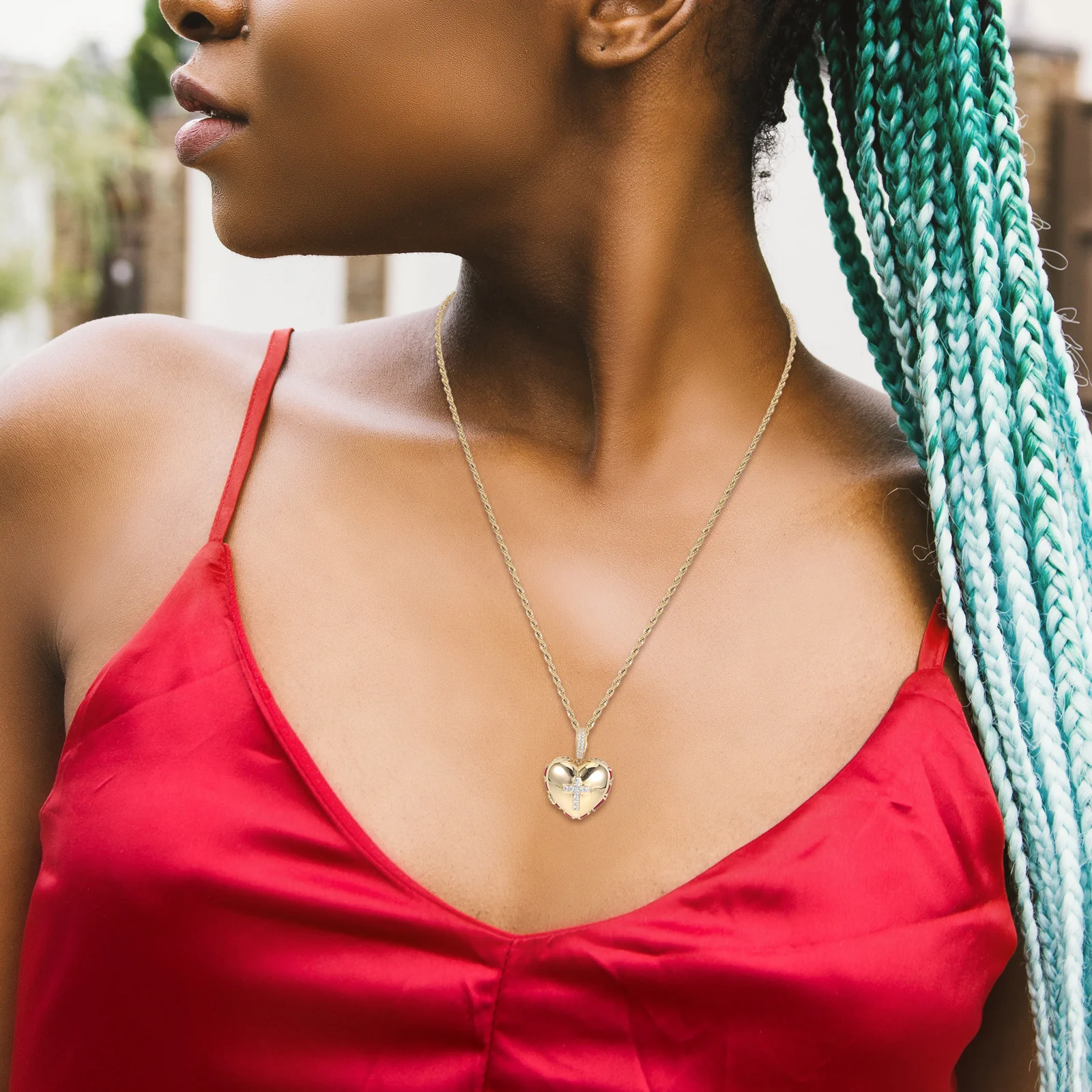 

Heart Shape Necklace For Women Photo Pendant With Photo Locket Charm Protective Cover Diy Memory Keepsake Vintage Jewelry