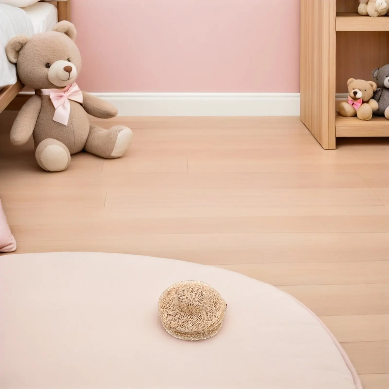 

12 шт. миниатюрных имитированных соломенных шляпок из рафии ручной работы для кукольных домиков, кукол, летнего декора