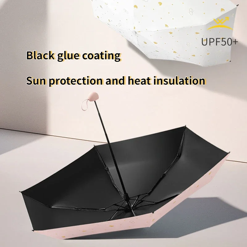 Sun Umbrella for Sunny and Rainy Days Sun Protection and UV Protection Capsule Umbrella Foldable Mini Dual-purpose Parasol