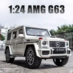 1:24 Mercedes-Benz Big g car model decoration G63 off-road diecasting alloy simulation car model children's toy boy's gift.