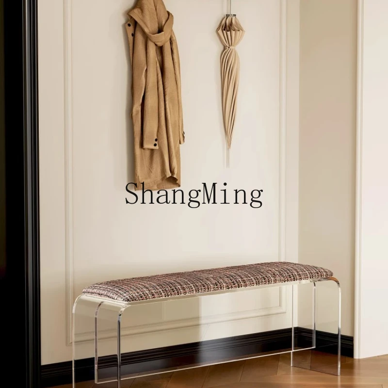 

LXY acrylic entry shoe changing bench dining chair light luxury bedside stool