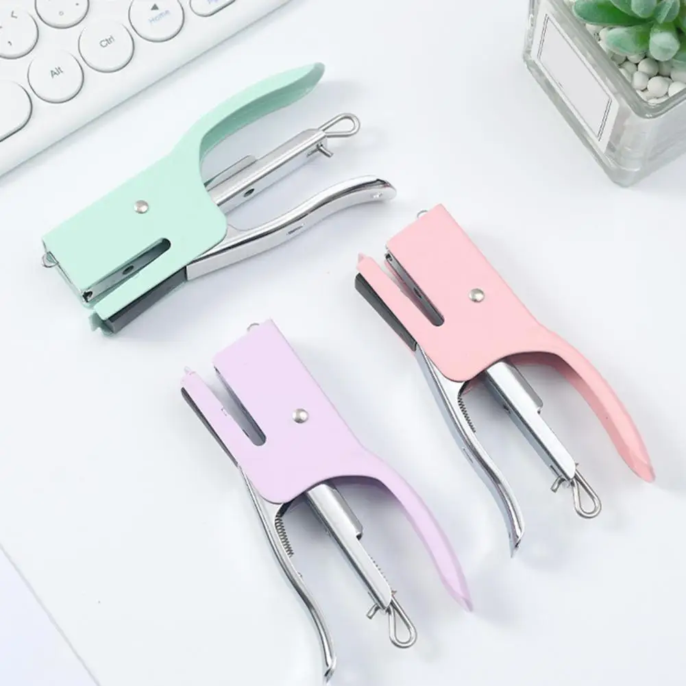 Маленький ручной степлер, степлер емкостью 10-16 листов с 750-скопами, мини-настольный степлер для офиса, школы, дома, путешествий 스테이플러