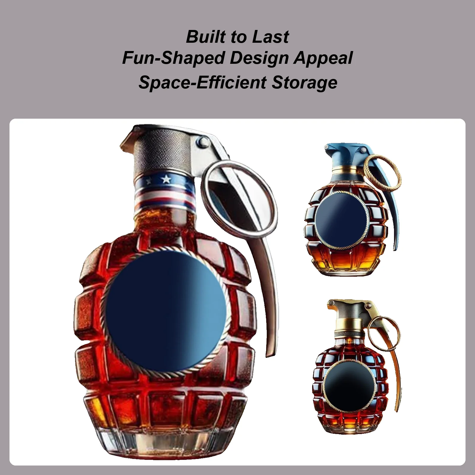 

Novelty Design Whiskey Bottle 300ml Leak-Proof Drink Container Decor Whiskey Decanters For Liquor Bourbon Scotchs