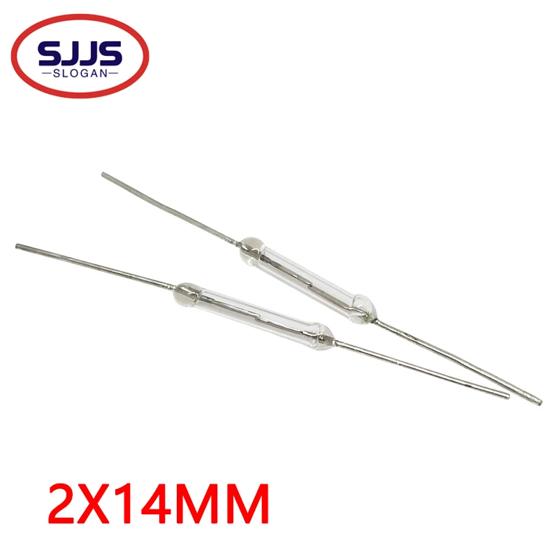 【10PCS】N/O Reed Switch Magnetic Switch 2X14MM Normally Open Magnetic Induction Switch 2*14mm