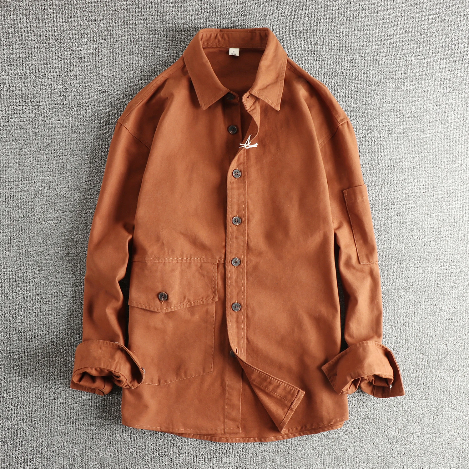 

100% хлопковая рабочая одежда, мужская рубашка с длинными рукавами, тканая и стирка высокой плотности, новая весенне-осенняя рубашка-куртка