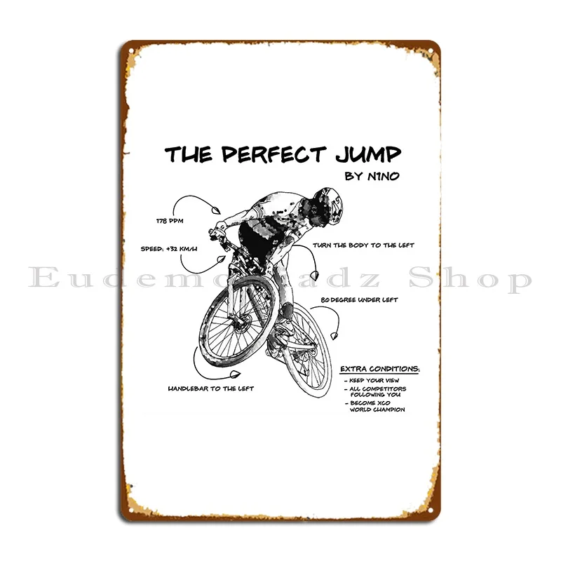 The Perfect Xco Jump Bandw Metal Sign Plaques Print Rusty Pub Plates Club Club Tin Sign Poster