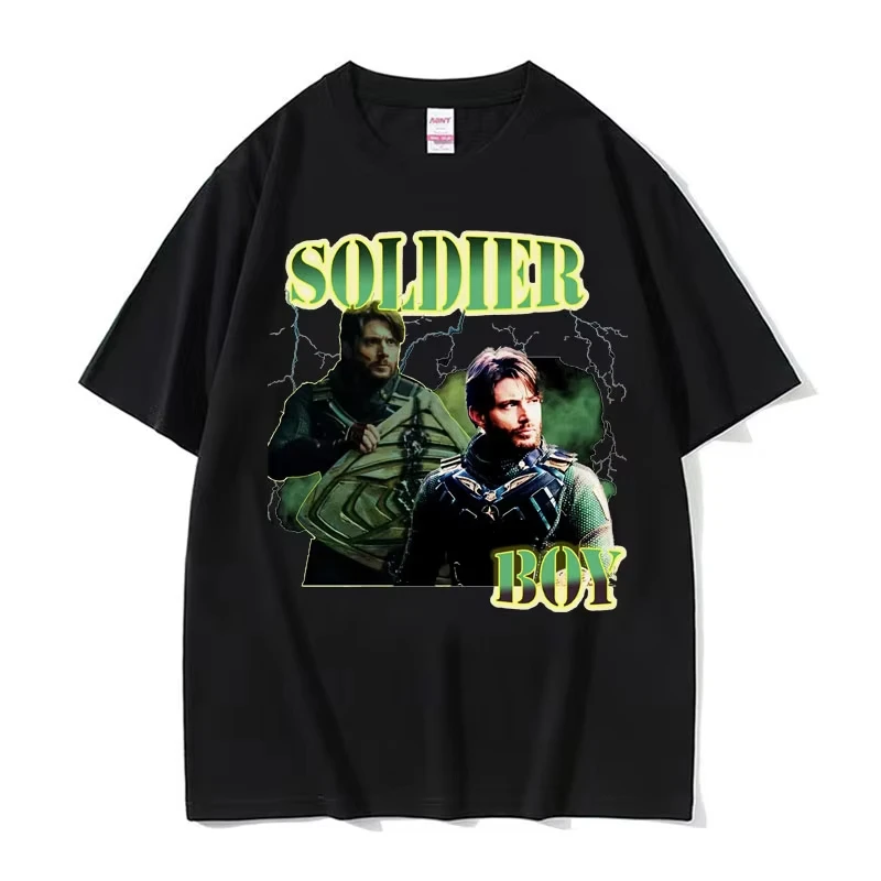 Camiseta gráfica limitada The Soldier Boy Jensen Ackles, camiseta feminina da moda, camiseta oversized unissex, gola redonda, camiseta de algodão
