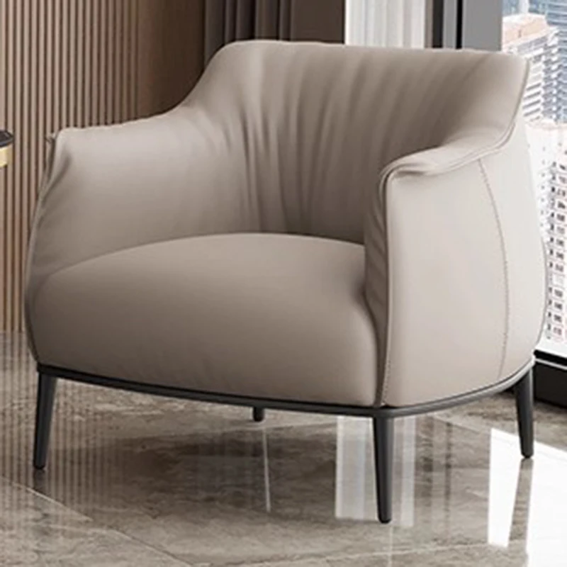 كراسي غرفة معيشة بسيطة وفريدة من نوعها باللون الأزرق، كراسي بذراعين واحدة حديثة بتصميم كسول كبير الحجم، أثاث صالة Fauteuil De Salon #5