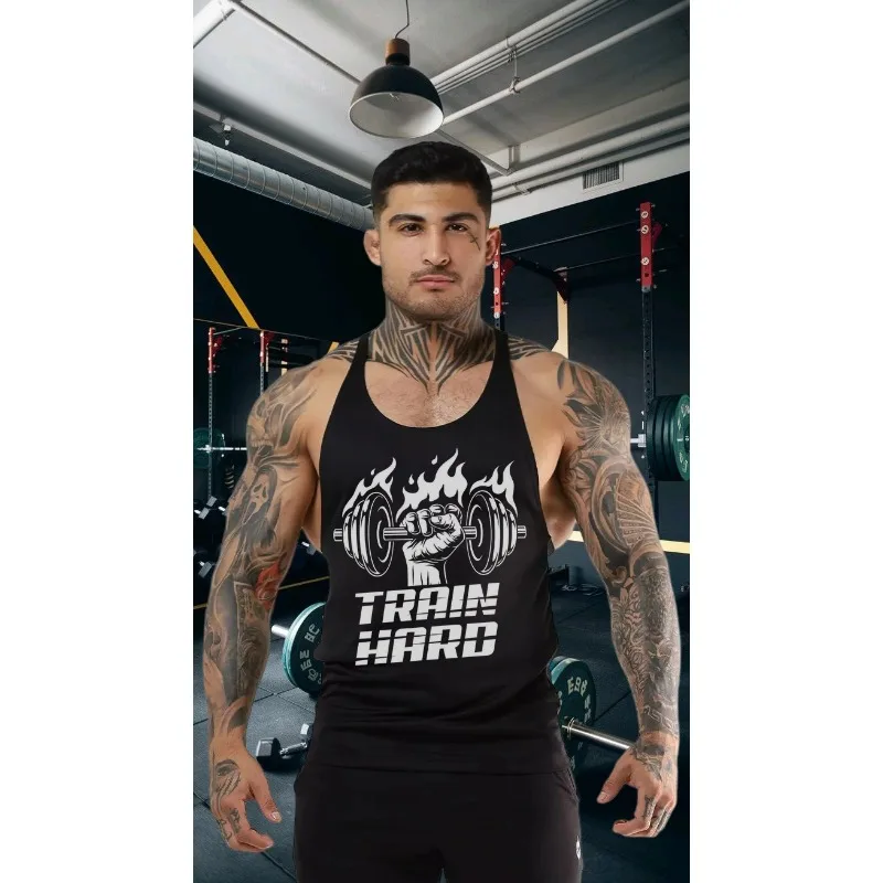 Laufwesten Männer Gym Kleidung Bodybuilding Stringer Tank Top Baumwolle Ärmelloses Shirt Fitness Singlet Sportswear Workout Tanktop