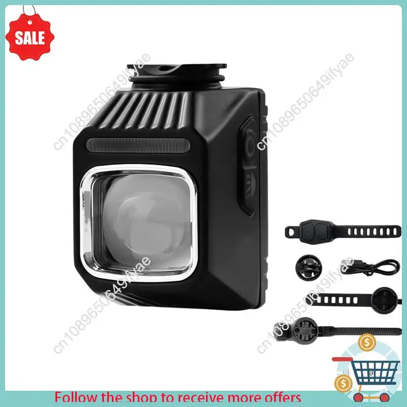 

Y67A-Bicycle Front Light 1200LM Flashlight Rechargeable Bike Hanging Headlight Wireless Remote Cycling Front Lights