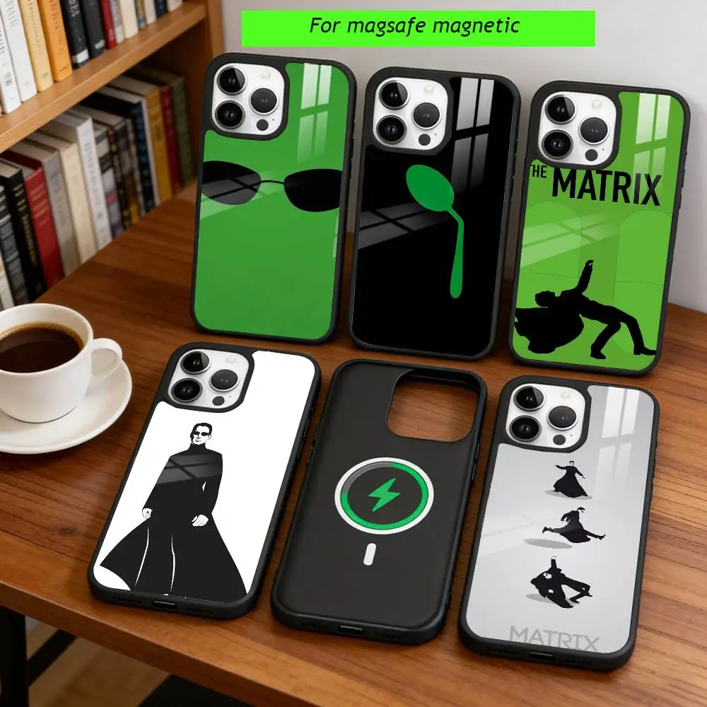 

The Matrix Phone Case For iPhone17,16,15,14,13,12,11 Plus,Pro Magnetic For Magsafe Wireless Charging