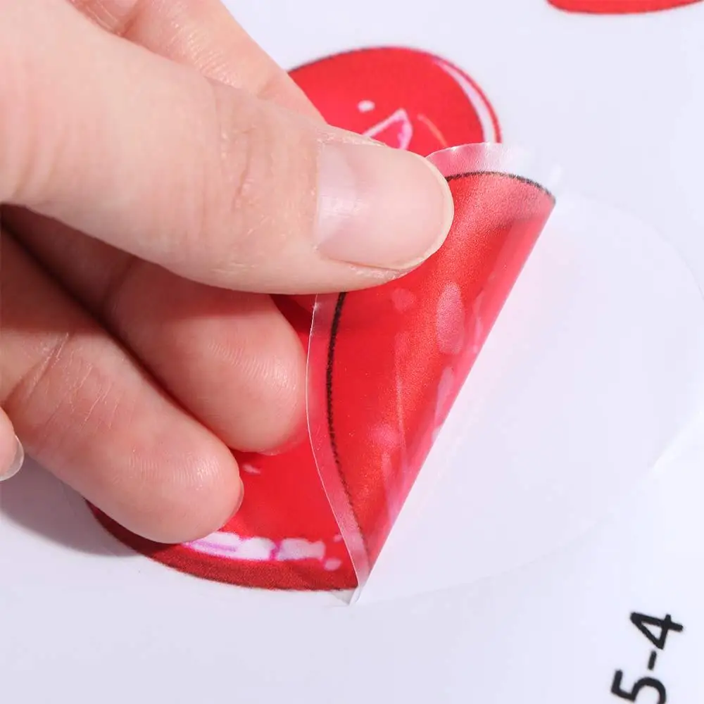 49PCS/6Sheets Heart Shaped Valentine’s Day Love Stickers Red Romantic Window Stickers PVC Wall Stickers Holiday Party