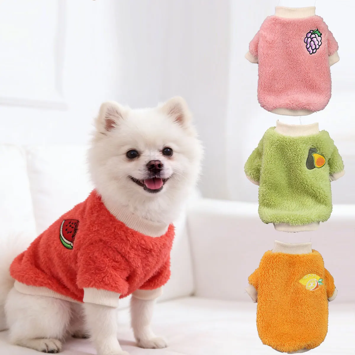 

1 Pc Pet Plush Clothes Cat & Dog Warm Coat Suitable For Pomeranians Chihuahua Shih Tzu All Cats