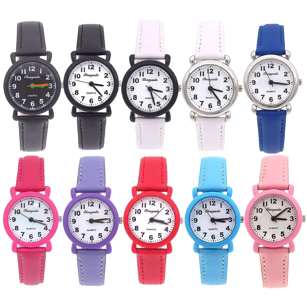 بسيطة النساء الفتيات الفتيان الساعات أزياء السيدات كوارتز ساعة Reloj Mujer Relogio Feminino الفتيات ساعة هدية طالب ساعة اليد