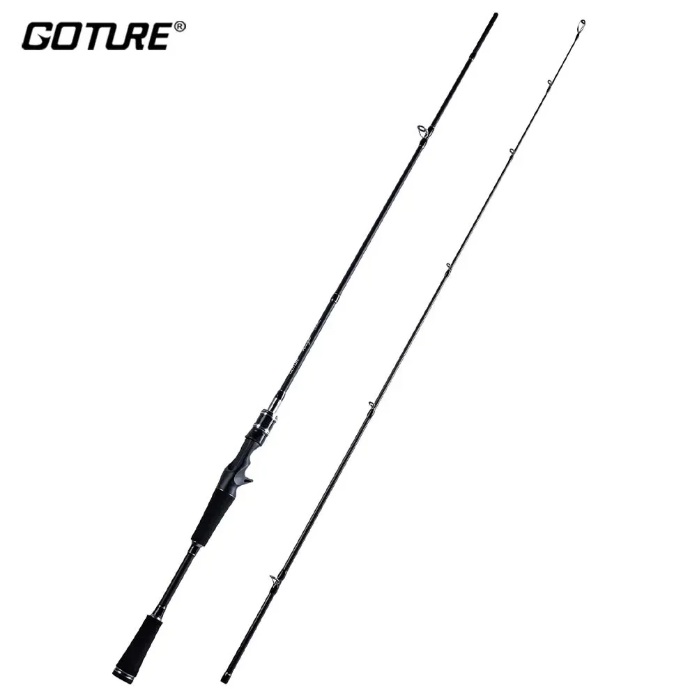 

Goture Knight 1.98m 2.1m 2.4m 2 Pieces Fishing Rod M Power Carbon Fiber Spinning Casting Lure Rod MF Action For Sea Fishing