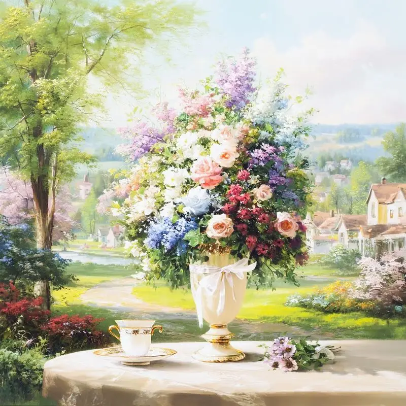 

GATYZTORY Paint By Number Flower Hand Painted Painting Art Drawing On Canvas Gift DIY Pictures By Numbers Vase Kits Home Decor