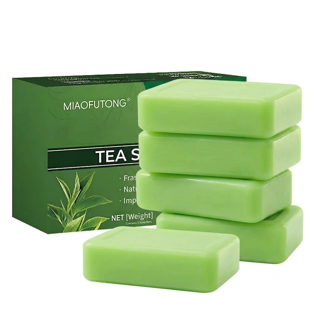 Natural Tea Tree Oil Cleansing Bar Face Body Soap for Acne Relief Moisturizing Skin Care Plant-Based Bath Soap 100g