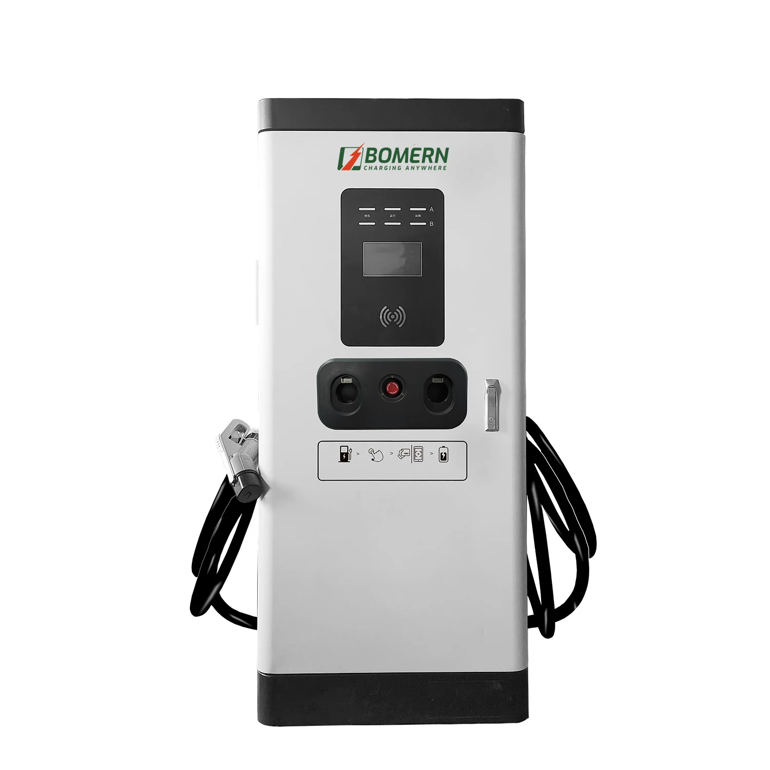 2026 New DC Fast EV Charging Station 60-240KW 380V IP54 1 or 2 Plug Cable 7