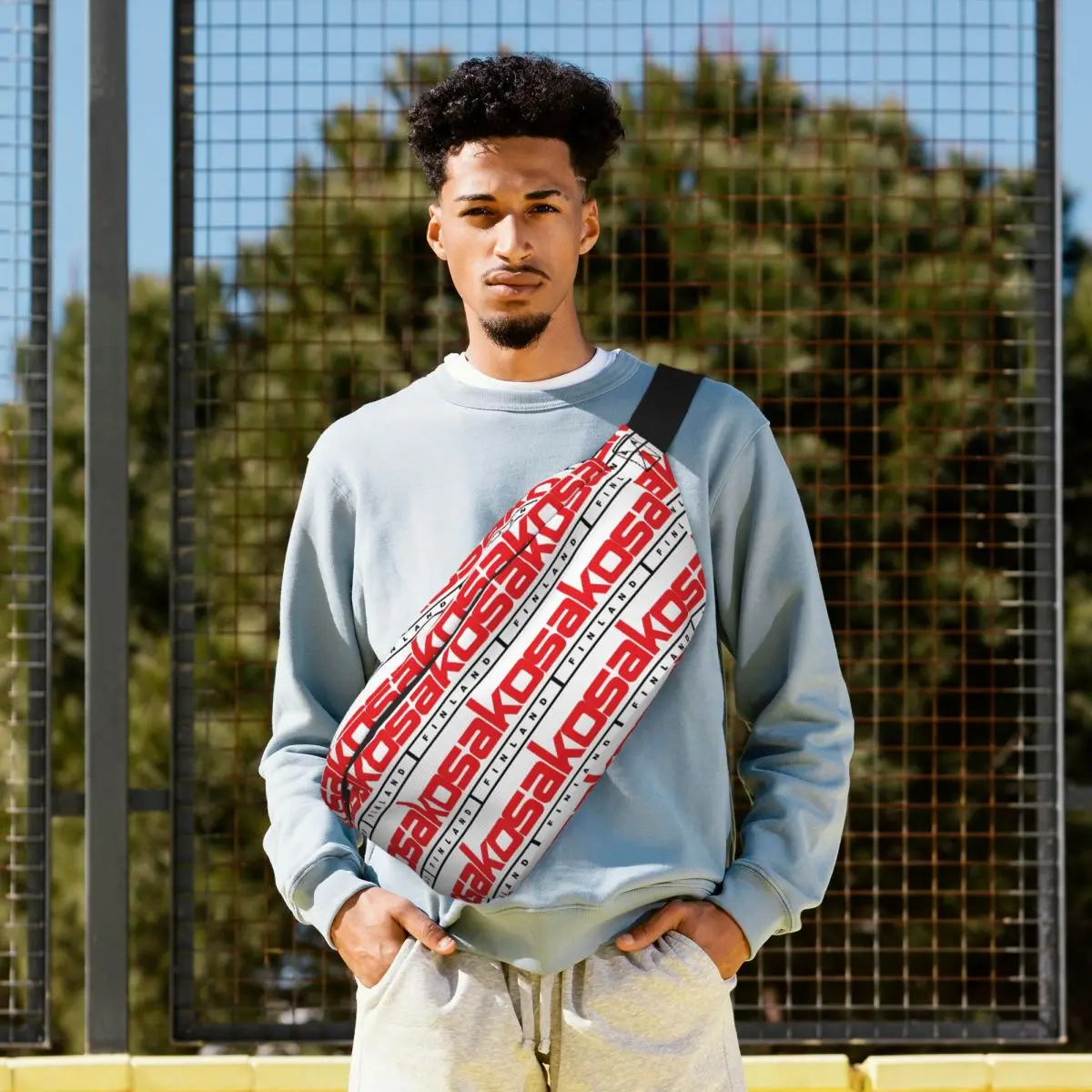 

Crossbody Waist Bag SAKO ARMS Men Women Adjustable Fanny Pack Traveling Running Money Phone Pouch Chest Bag