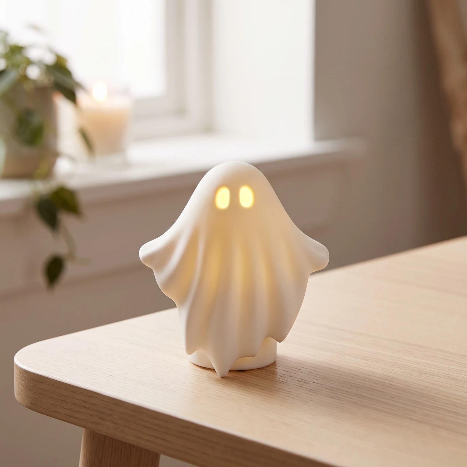 Ghost Ornament Halloween Ghost Figurine Small Cute for Tabletop, Mantel