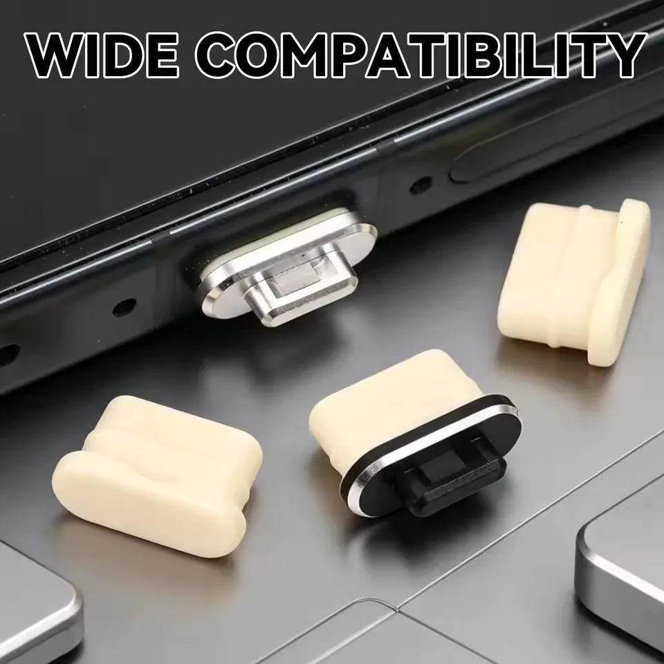 6/1Pcs Type C Charging Port Protector Stopper Cap Cover DIY Dust Plugs Pendant for iPhone 17 Samsung Anti-Dust Plug with Hole view 3