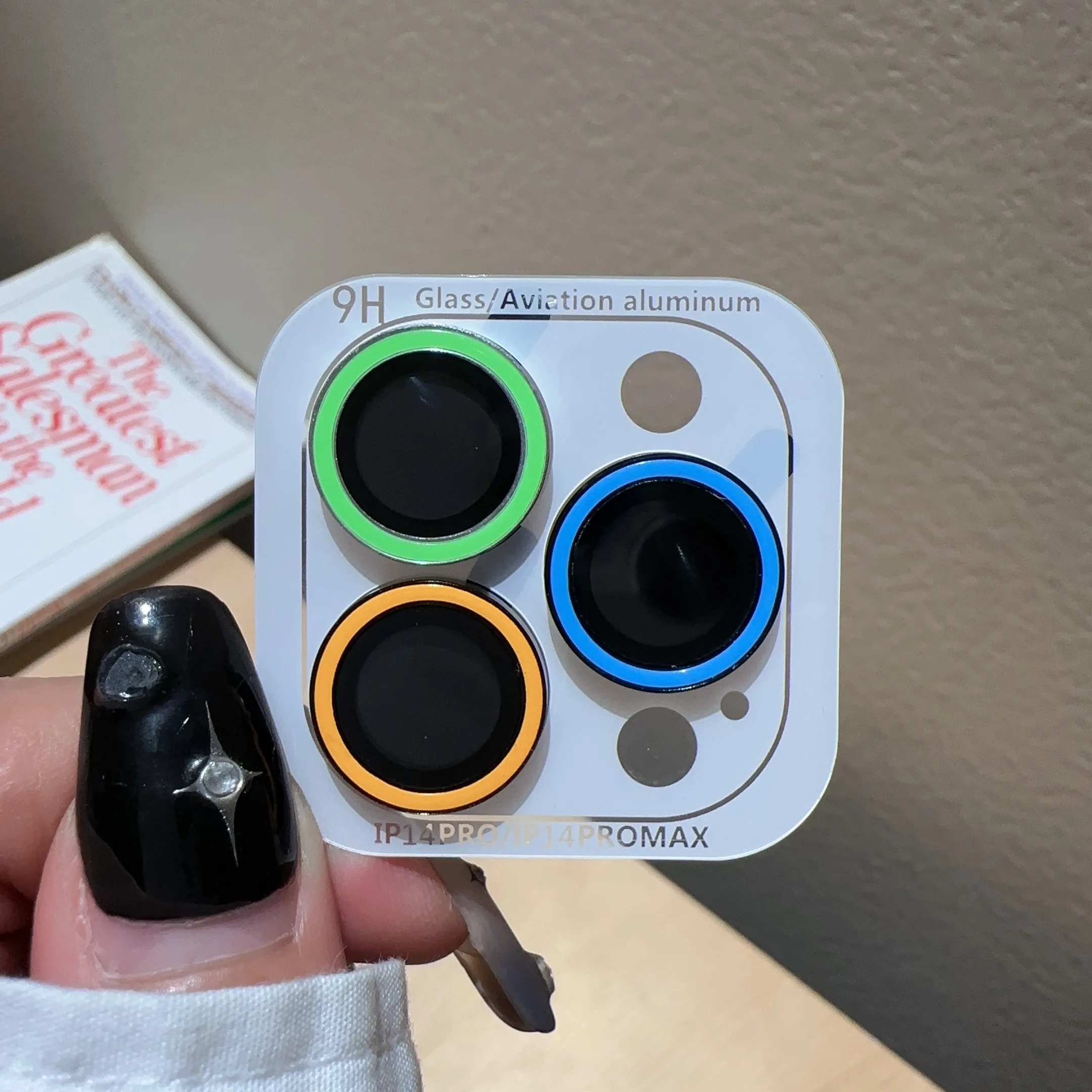 

2-3 Pcs Luminous Ceramic Camera Protector Film For iPhone 16 12 13 14 15 Pro Max 15 Plus 13 12 Mini Lens Ring Glass Glowing Cap