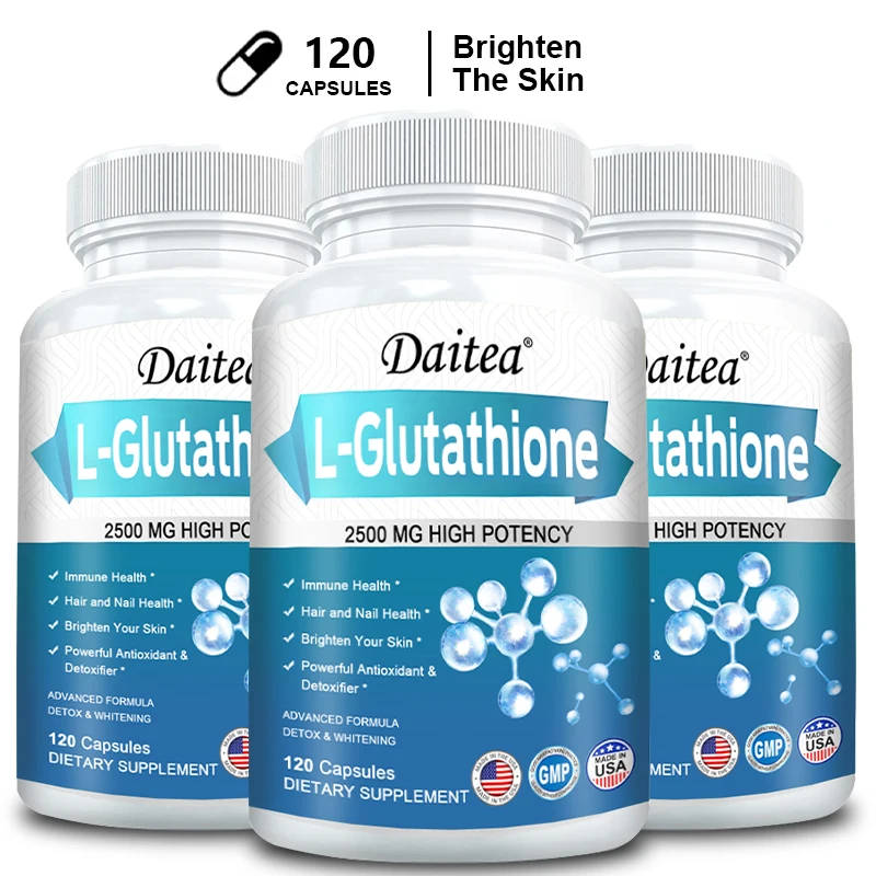 L-Glutathion-Ergänzungsmittel, Schönheitspflege, Gesundheit von Haut, Haaren und Nagel, Antioxidans und Entgiftung, Immunsystem, gentechnikfrei