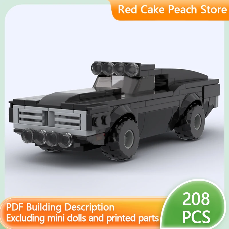 Modello di auto da città MOC Mattoni da costruzione American Muscle Fastback Auto Tecnologia modulare Regali di festa per bambini Assemblare giocattoli vestito