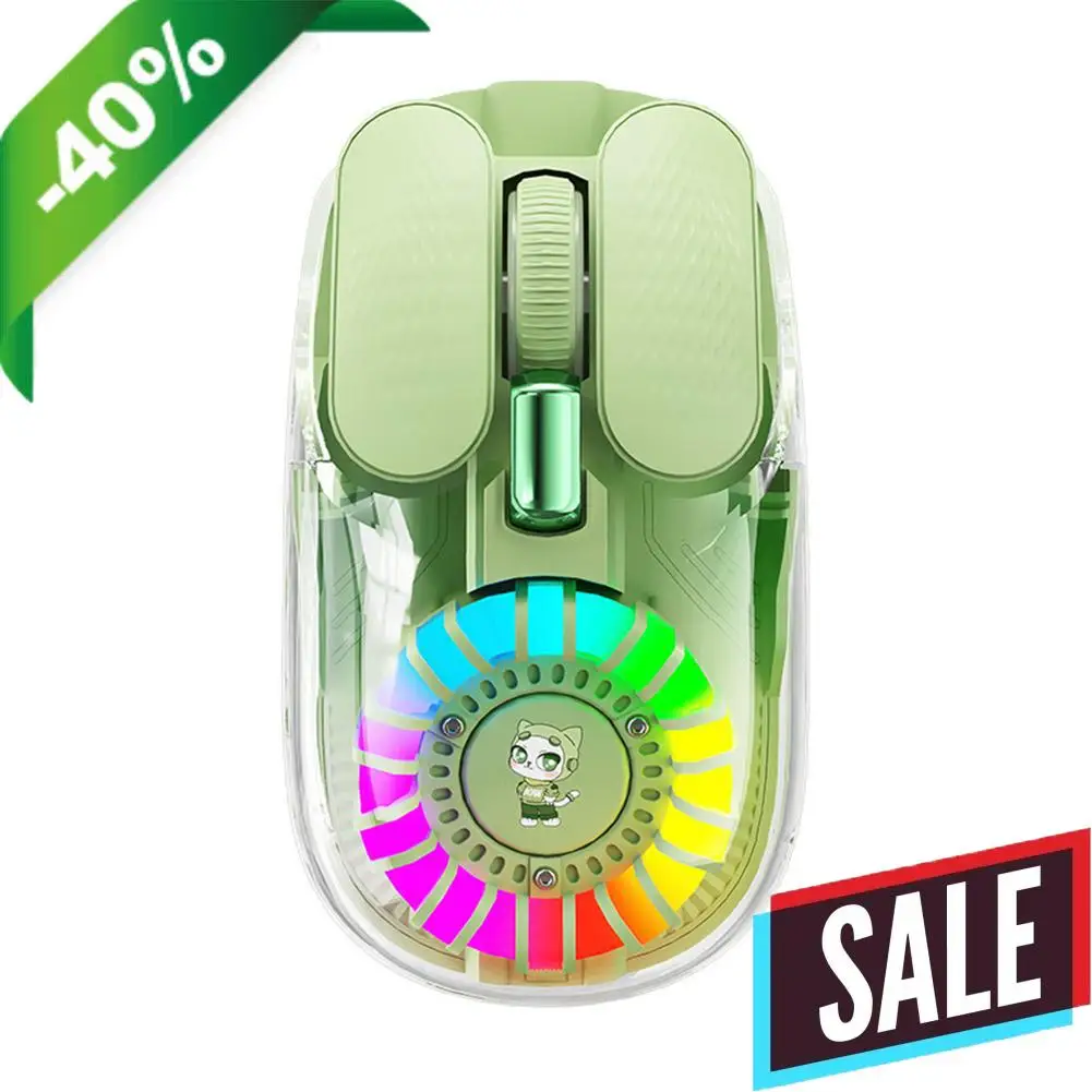 

Silent Clear Bluetooth Wireless Mouse with Magnetic Cover BOW RGB Reactor 2.4Ghz Wireless Type C Rechargeable Bluetooth Mouse