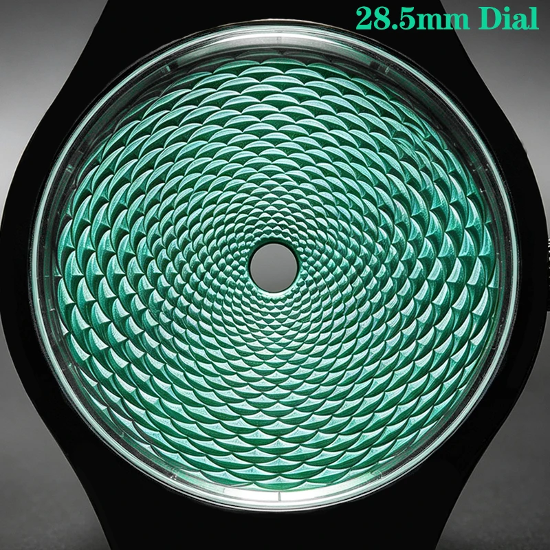 NH35 Watch Dial Diameter 28.5mm Pinecone Pattern Texture Watch DialFits NH35 NH36 Movement Brand New Men Watch Dial Parts